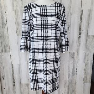 White/Black Plaid Lightweight Dress